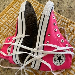 New Hot Pink Converse High Tops